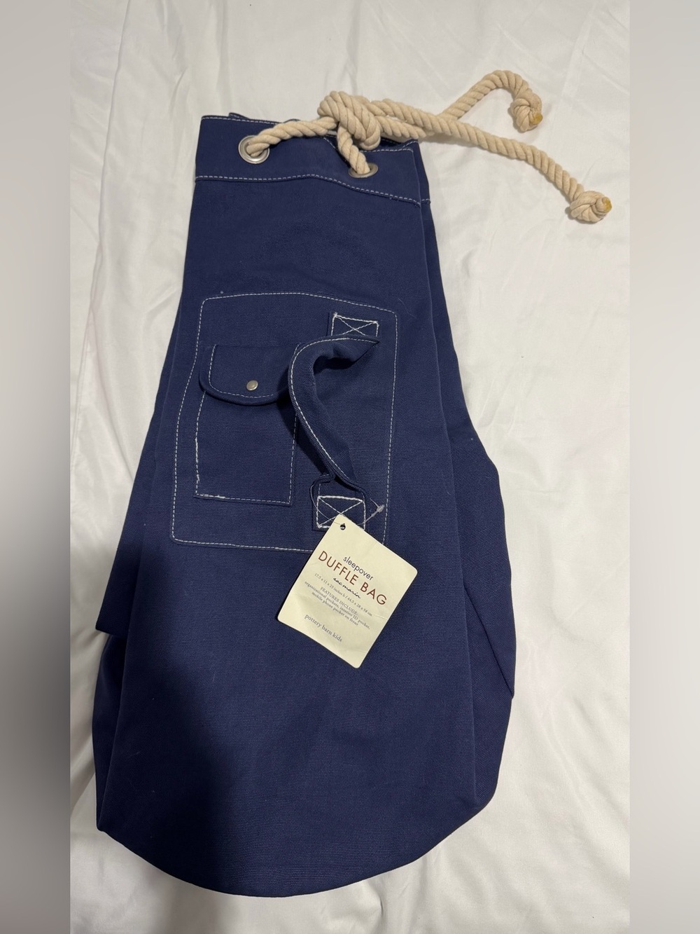 Pottery Barn Kids Navy Sleepover Duffle Bag